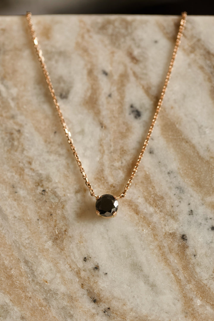 1 CARAT BLACK DIAMOND NECKLACE