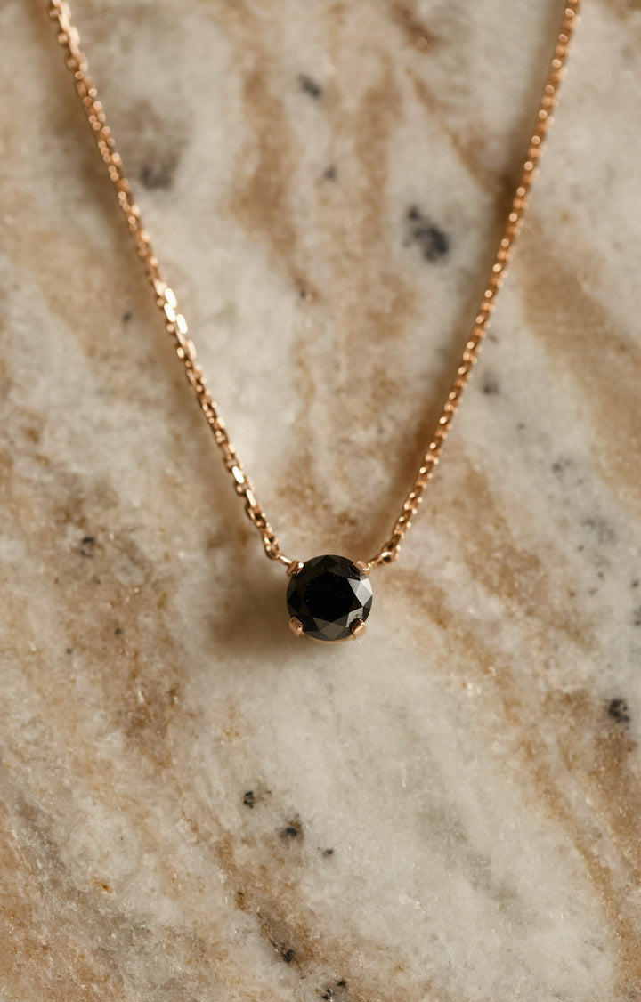 1 CARAT BLACK DIAMOND NECKLACE