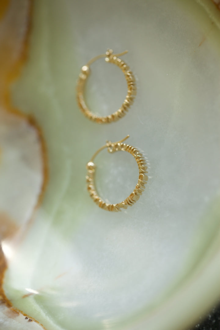 CHAPTER 1 TEXT EARRINGS - IN 14K GOLD