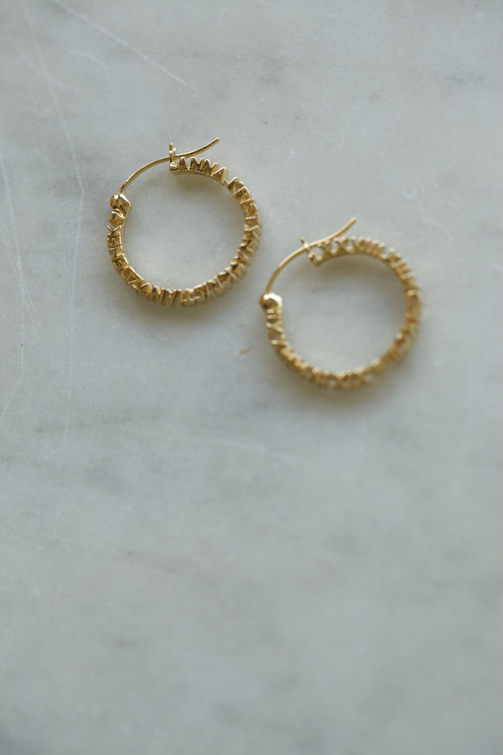 CHAPTER 1 TEXT EARRINGS - IN 14K GOLD