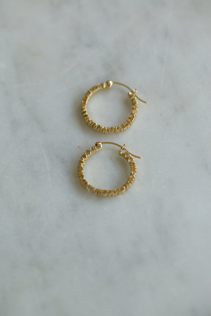 CHAPTER 1 TEXT EARRINGS - IN 14K GOLD