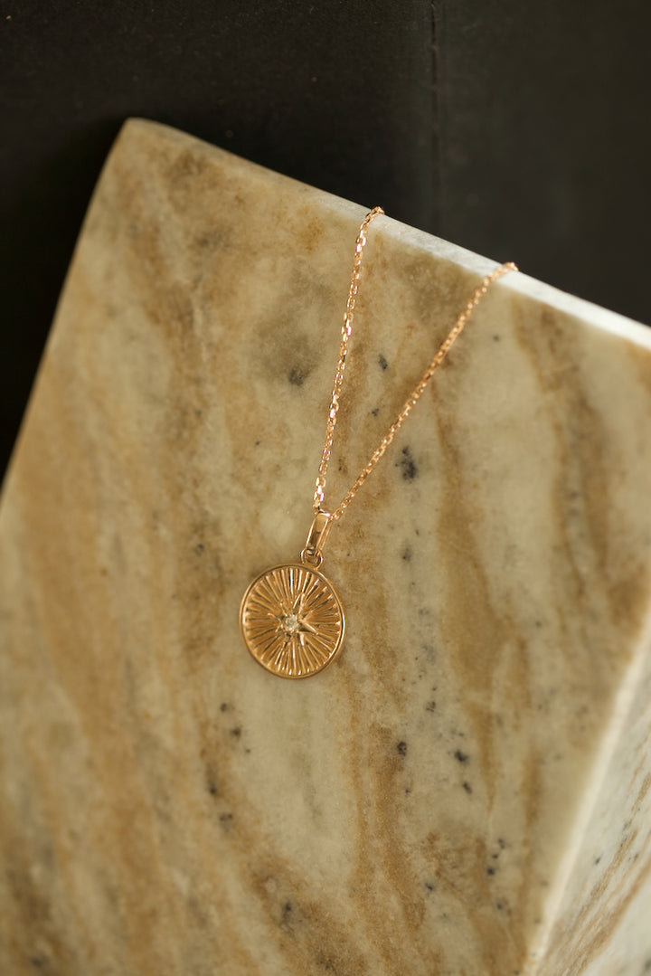"FOLLOW YOUR STAR" PENDANT - IN GOLD