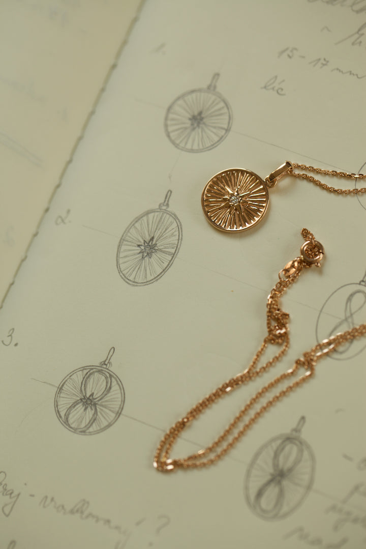 "FOLLOW YOUR STAR" PENDANT - IN GOLD