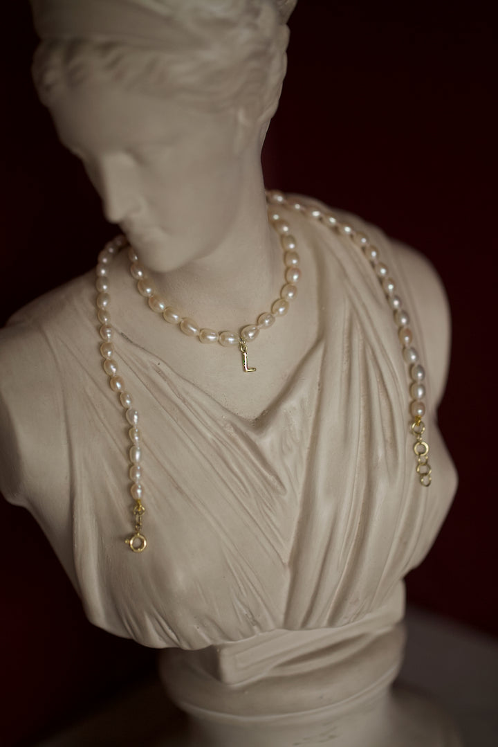 PEARLS & INITIALS NECKLACE