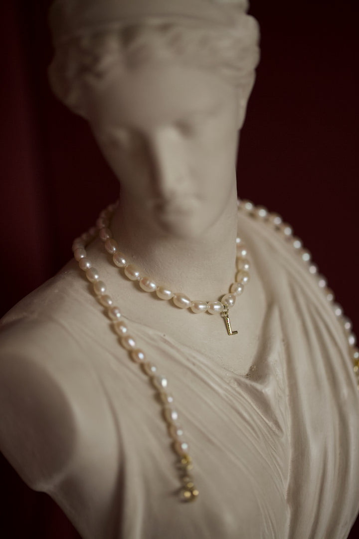 PEARLS & INITIALS NECKLACE