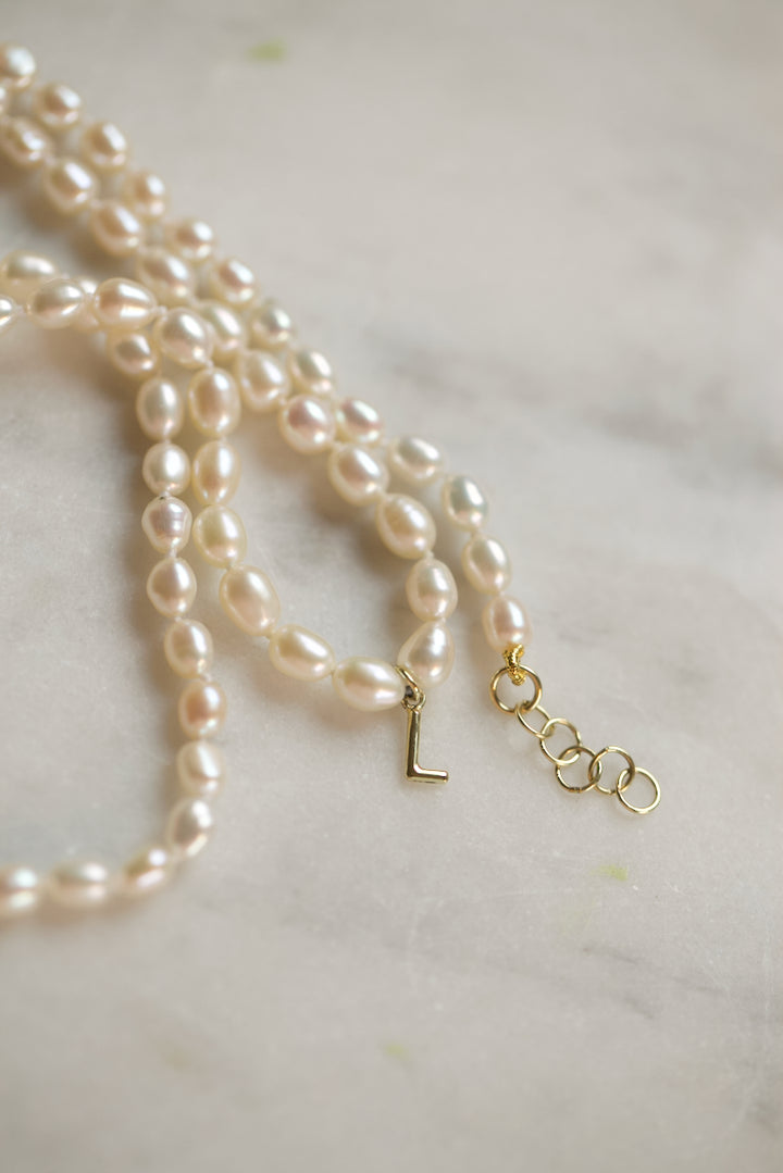 PEARLS & INITIALS NECKLACE