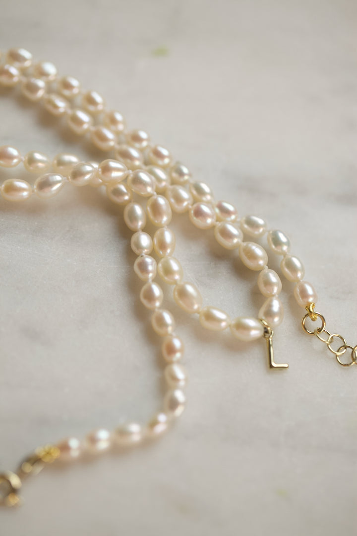 PEARLS & INITIALS NECKLACE