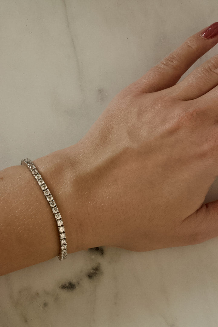 TENNIS BRACELET - 3 MM CUBIC ZIRCONIA IN 14K GOLD