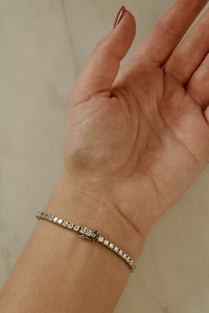 TENNIS BRACELET - 3 MM CUBIC ZIRCONIA IN 14K GOLD