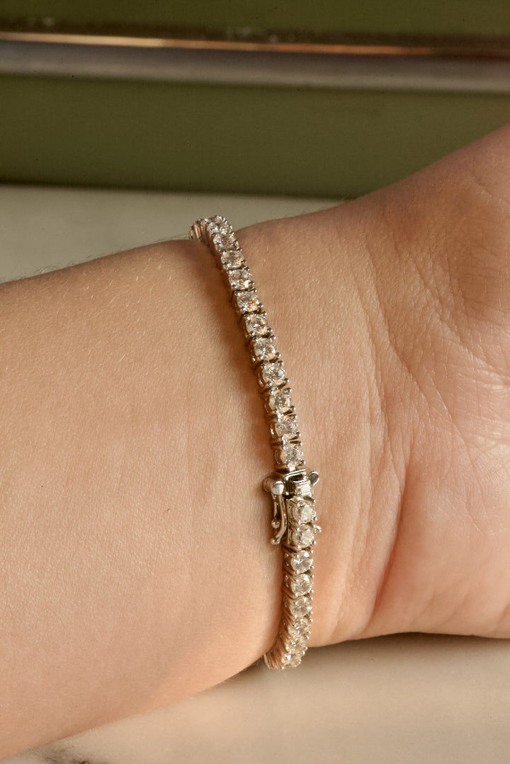 TENNIS BRACELET - 3 MM CUBIC ZIRCONIA IN 14K GOLD