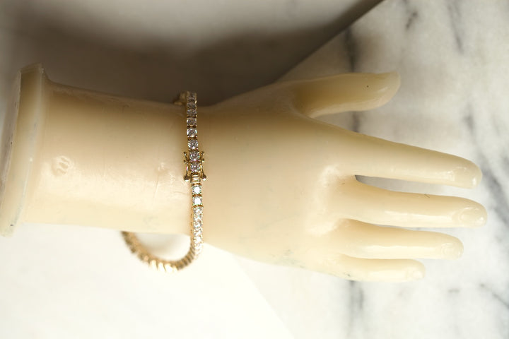 TENNIS BRACELET - 3 MM CUBIC ZIRCONIA IN 14K GOLD