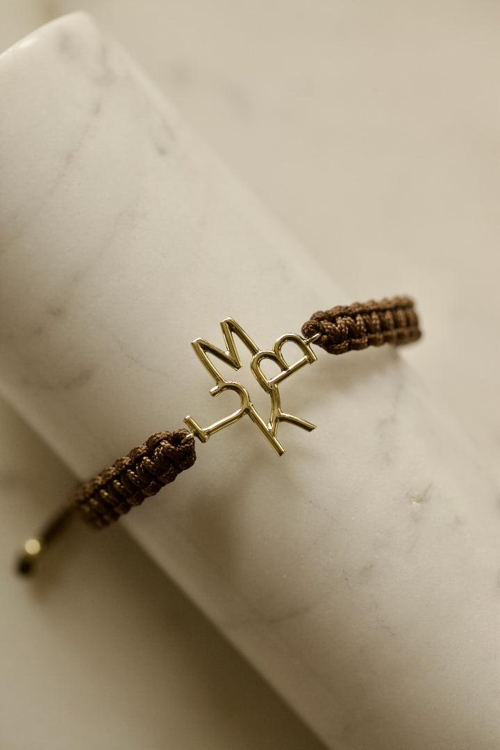 "TRIBE" 4 LETTERS SHAMBALLA BRACELET