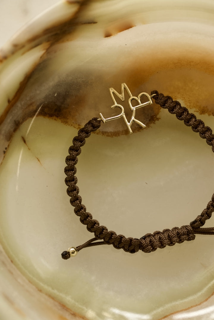 "TRIBE" 4 LETTERS SHAMBALLA BRACELET