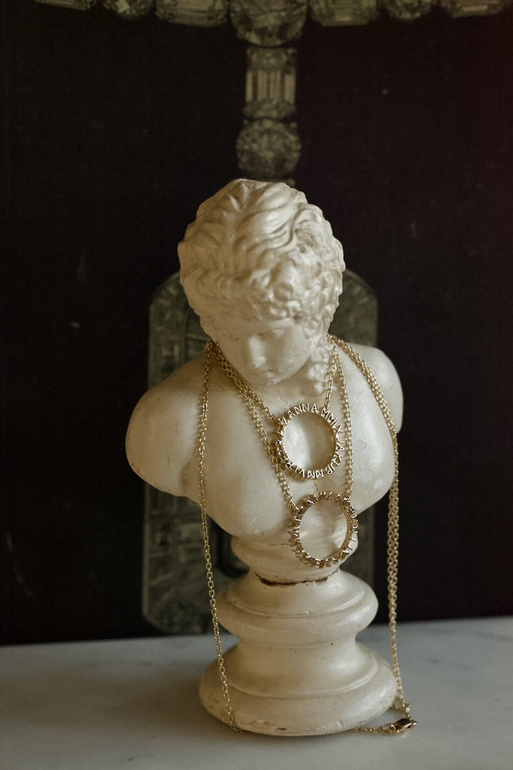 CHAPTER 1 TEXT NECKLACE IN GOLD