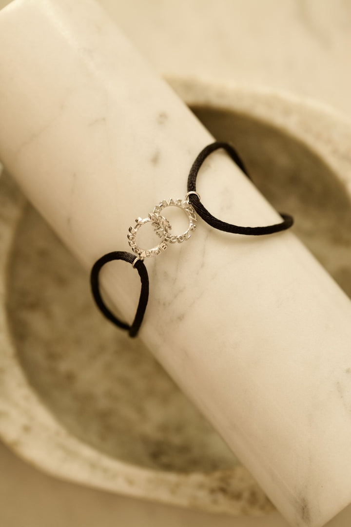 CHAPTER 19 DOUBLE MESSAGE BRACELET - IN SILVER