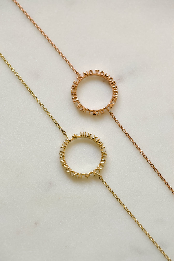 CHAPTER 1 TEXT BRACELET IN GOLD