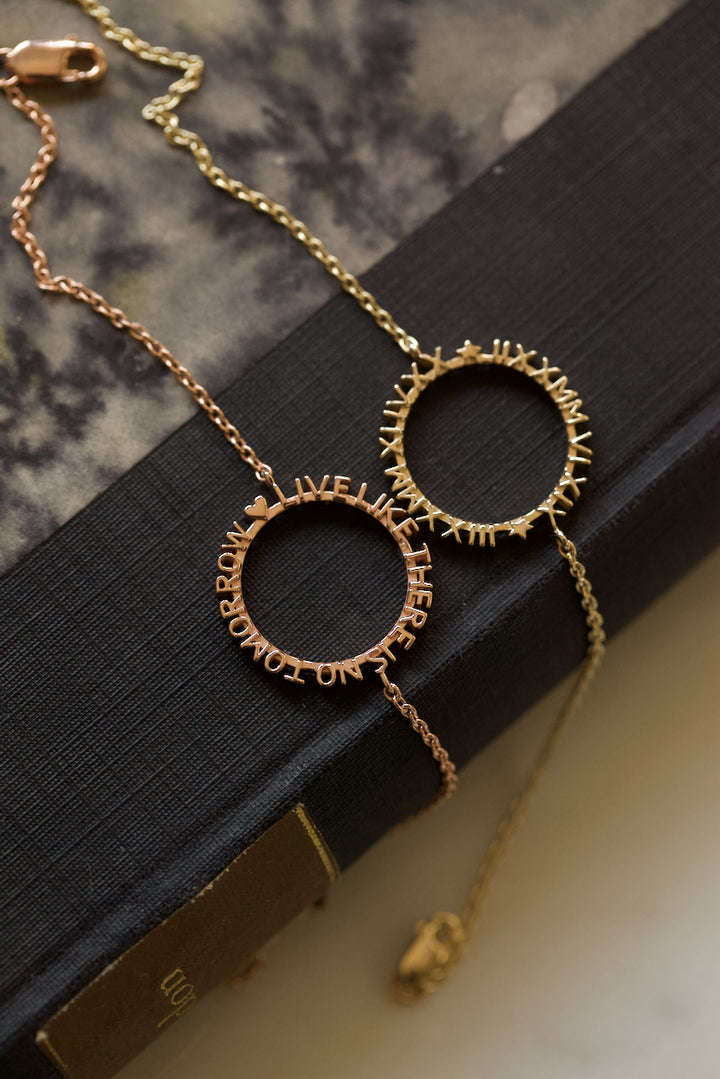 CHAPTER 1 TEXT BRACELET IN GOLD
