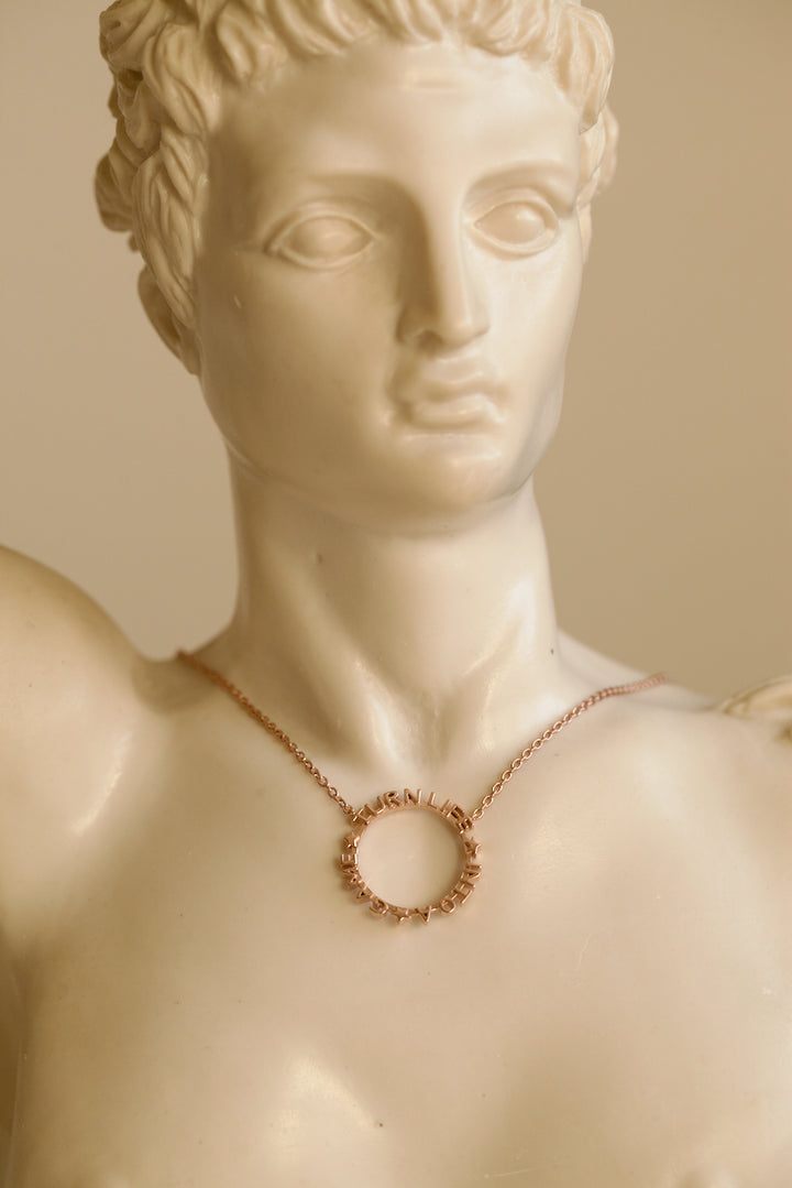 CHAPTER 1 TEXT NECKLACE IN SILVER