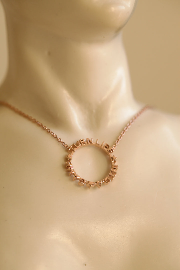 CHAPTER 1 TEXT NECKLACE IN SILVER