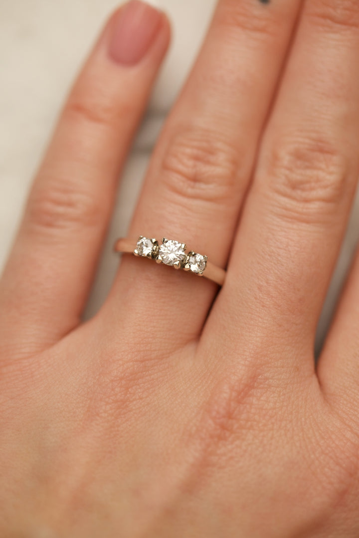 "THREE STARS" DIAMOND ENGAGEMENT RING