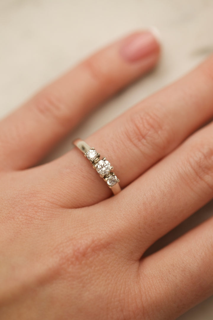 "THREE STARS" DIAMOND ENGAGEMENT RING