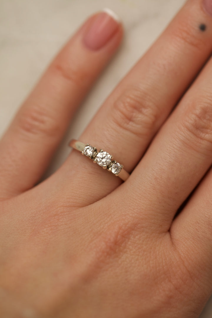 "THREE STARS" DIAMOND ENGAGEMENT RING