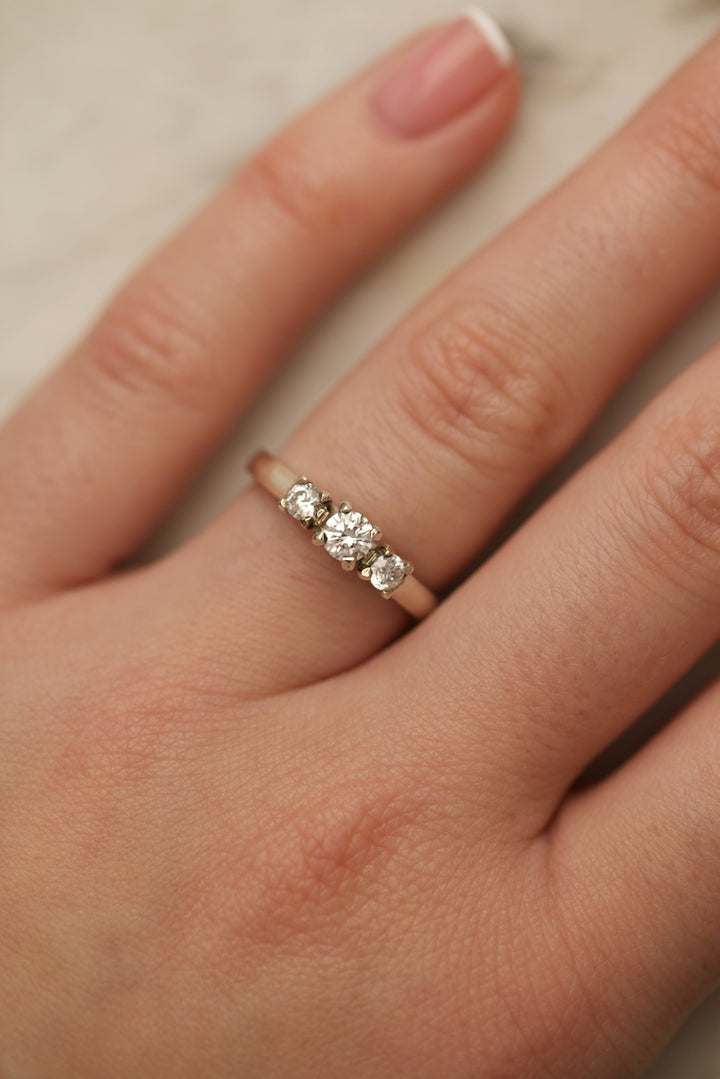 "THREE STARS" DIAMOND ENGAGEMENT RING