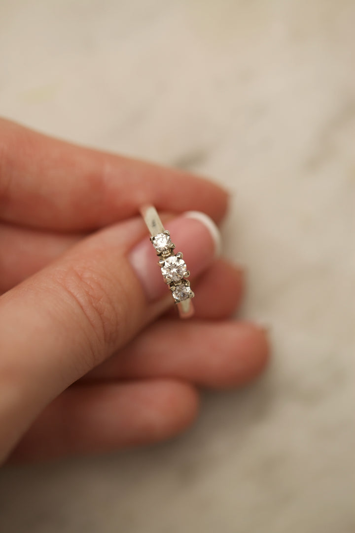 "THREE STARS" DIAMOND ENGAGEMENT RING