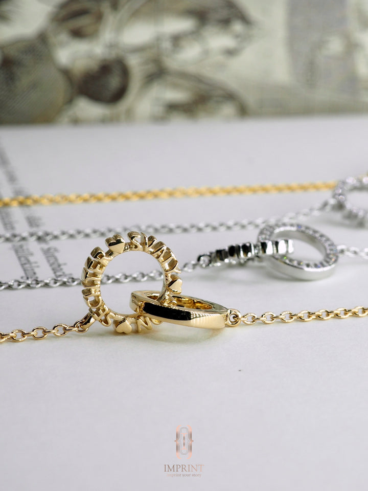 CHAPTER 19 MESSAGE NECKLACE - IN 14K GOLD