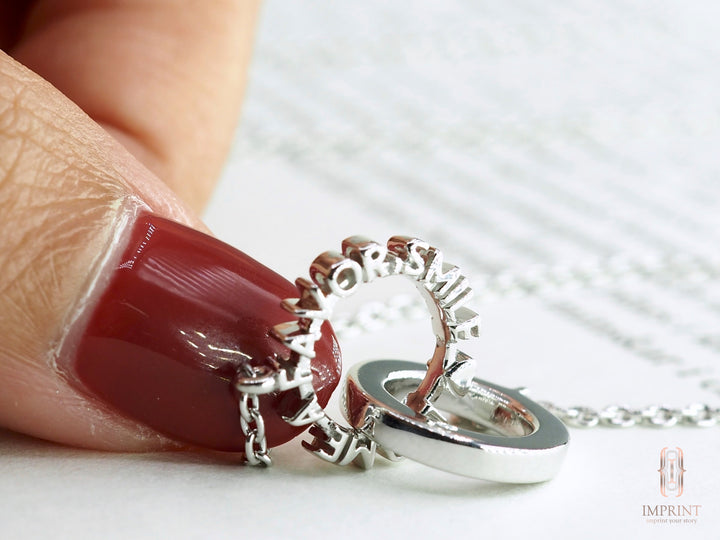 CHAPTER 19 MESSAGE NECKLACE - IN SILVER