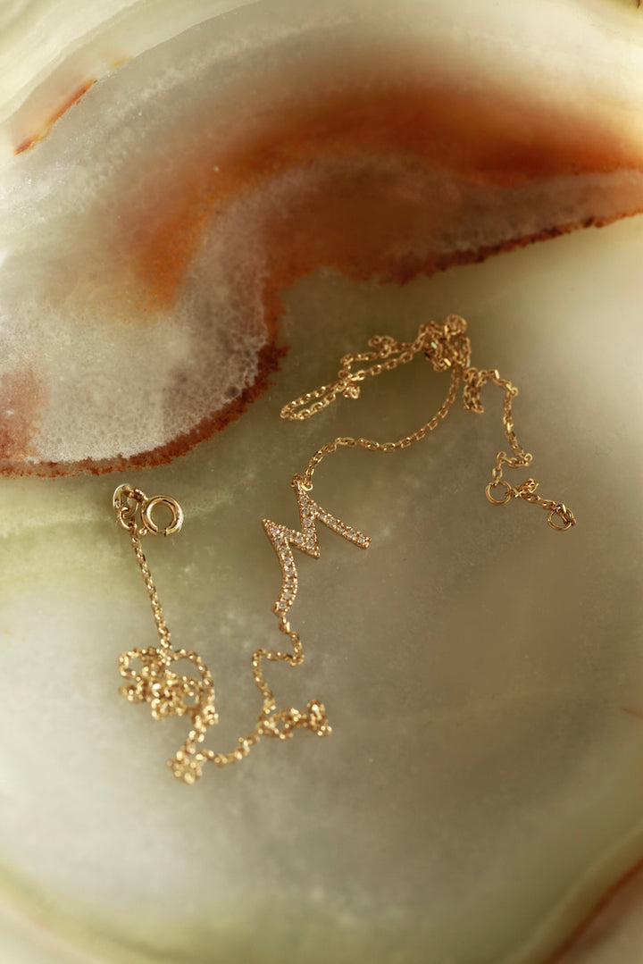 DIAMOND ALPHABET - NECKLACE