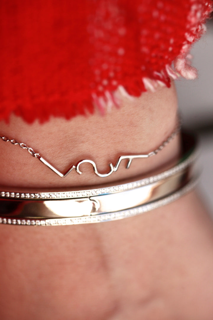 INITIALS BRACELET I. - WHITE GOLD