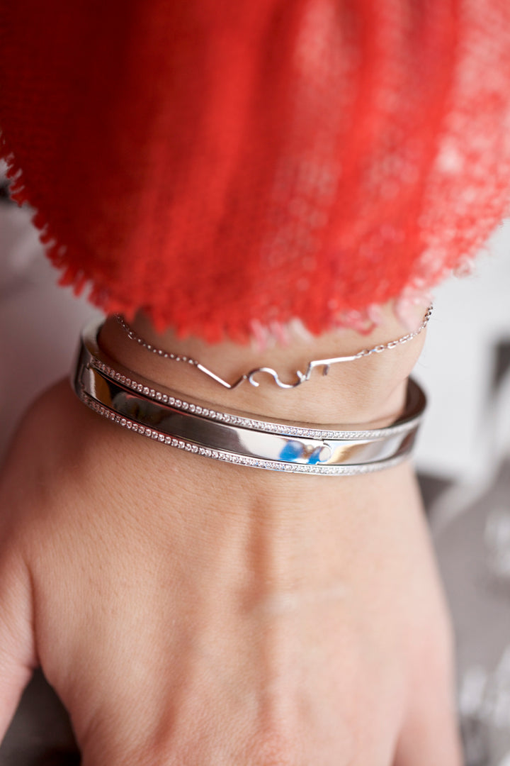 INITIALS BRACELET I. - WHITE GOLD