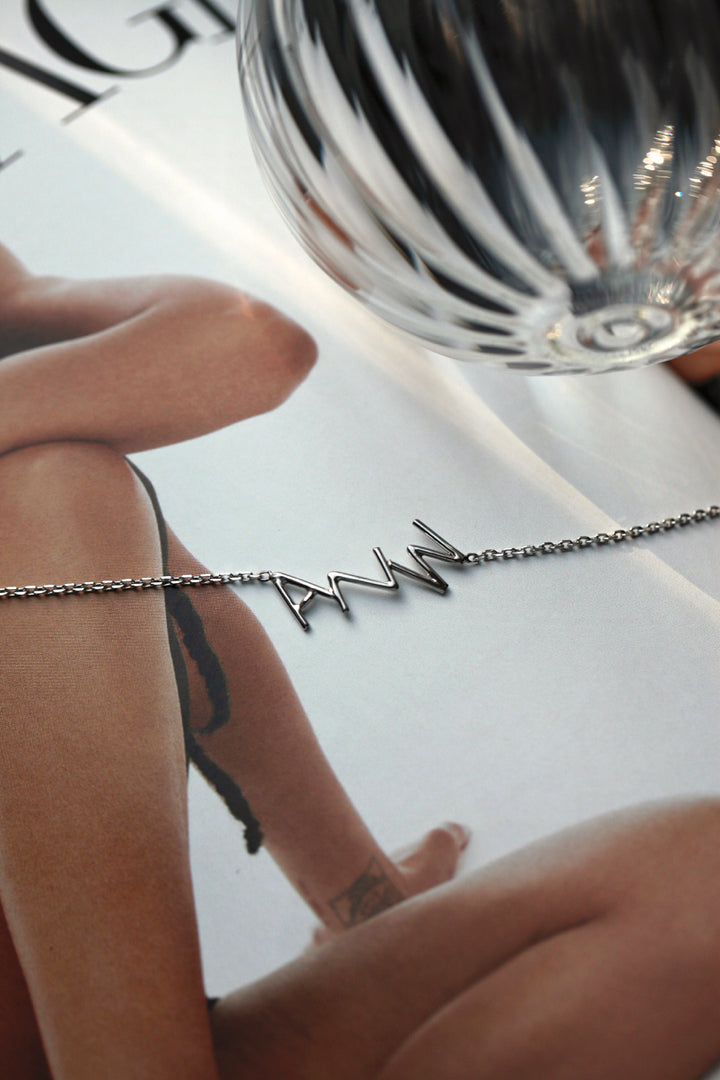 INITIALS BRACELET I. - WHITE GOLD