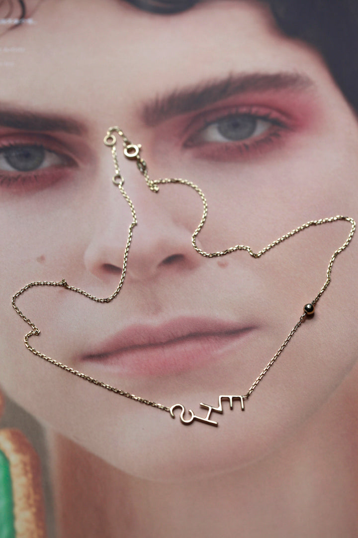 INITIALS NECKLACE - YELLOW GOLD