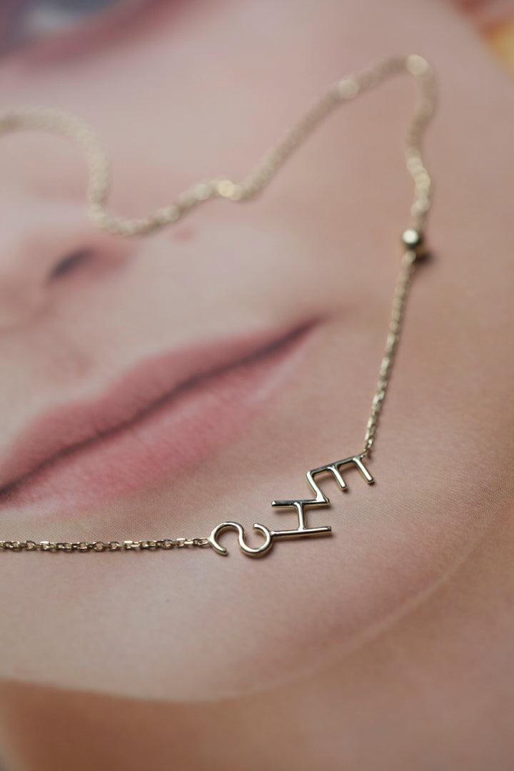 INITIALS NECKLACE - YELLOW GOLD