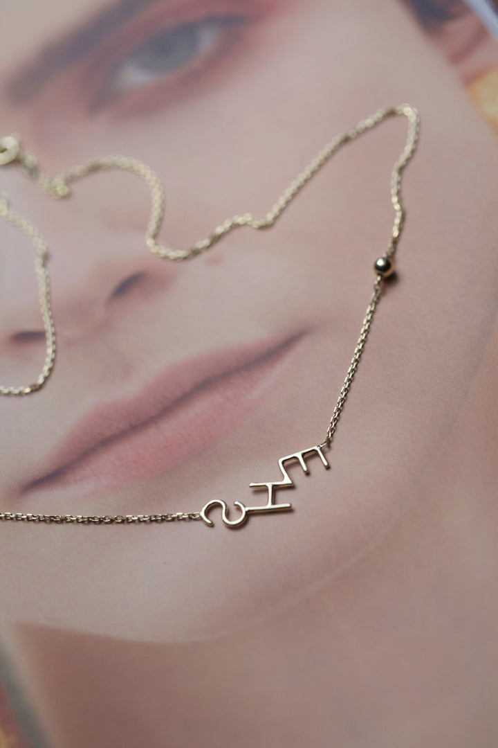 INITIALS NECKLACE - YELLOW GOLD