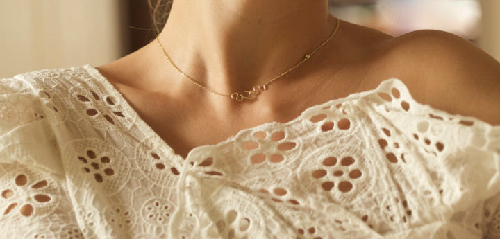 INITIALS NECKLACE - YELLOW GOLD