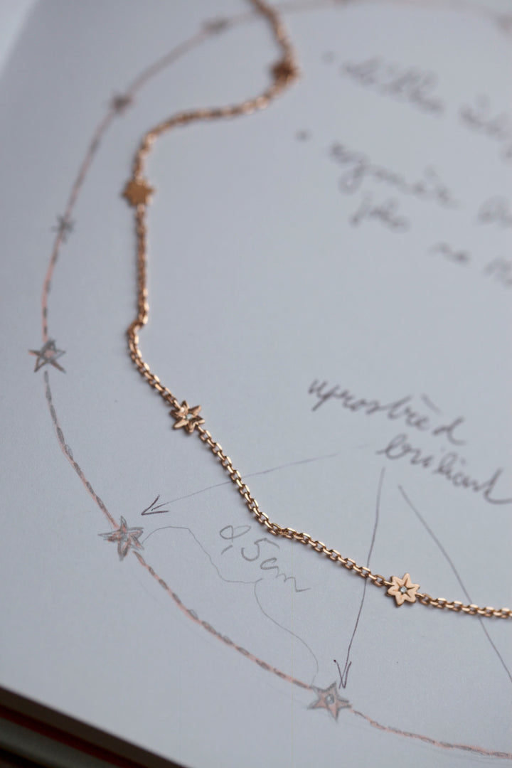 STARS NECKLACE WITH DIAMONDS
