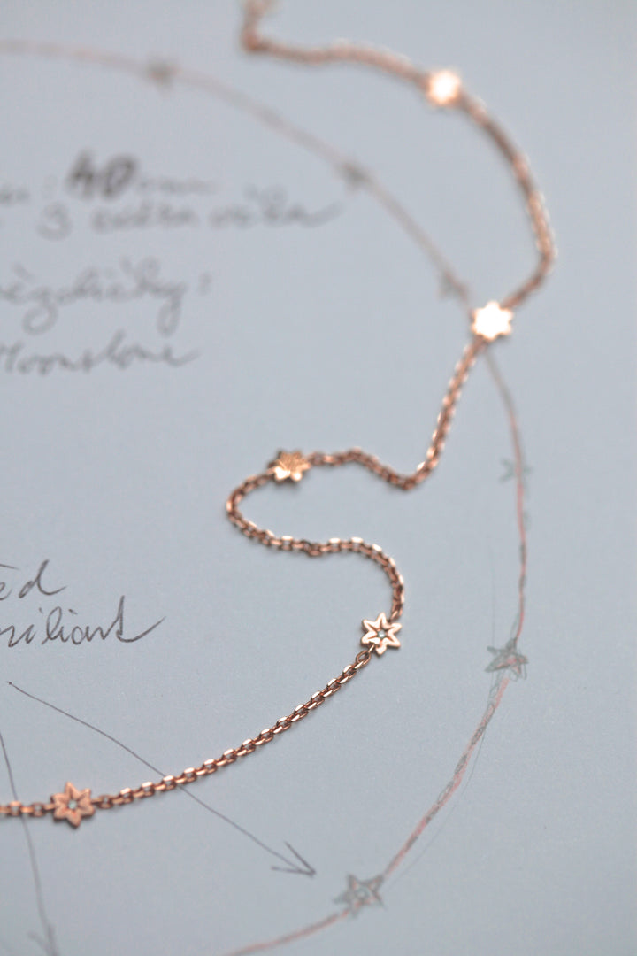 STARS NECKLACE WITH DIAMONDS