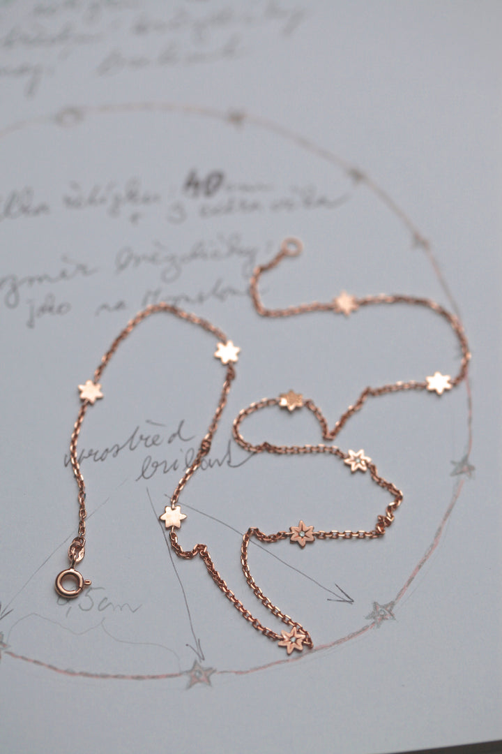 STARS NECKLACE WITH DIAMONDS