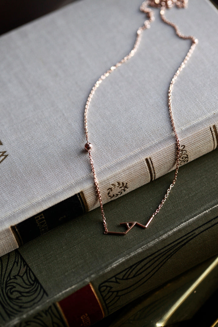 INITIALS NECKLACE - ROSE GOLD