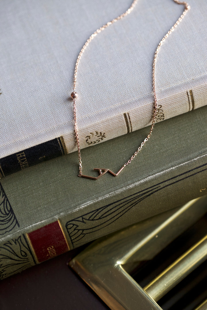 INITIALS NECKLACE - ROSE GOLD