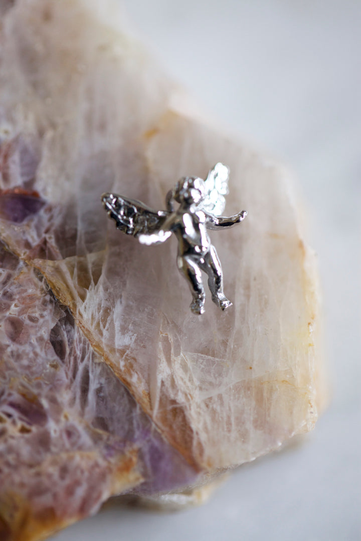 ANGEL LUCKY CHARM - WHITE GOLD