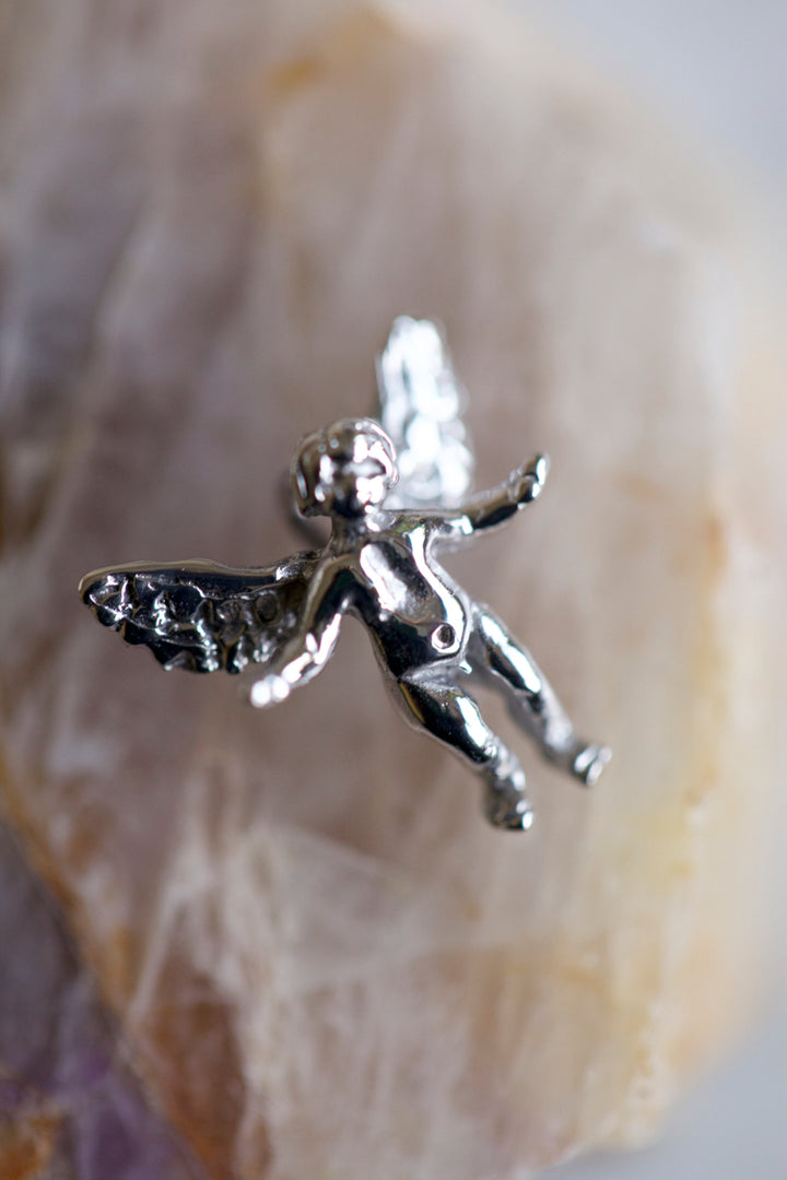 ANGEL LUCKY CHARM - WHITE GOLD