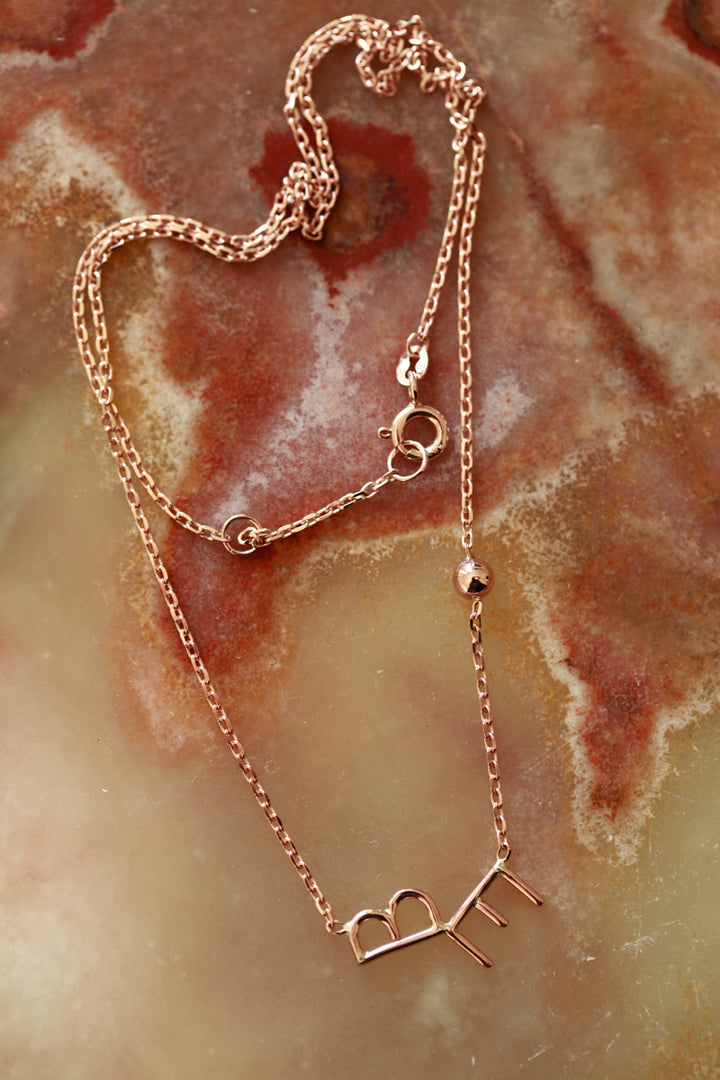 INITIALS NECKLACE - ROSE GOLD