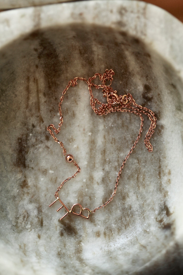 INITIALS NECKLACE - ROSE GOLD