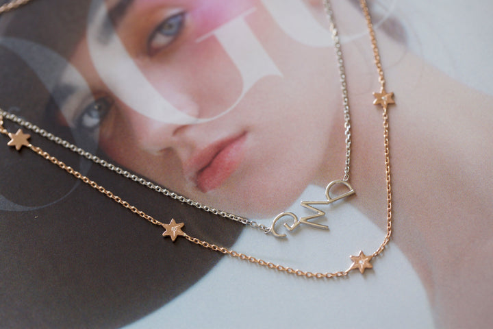 STARS NECKLACE WITH DIAMONDS