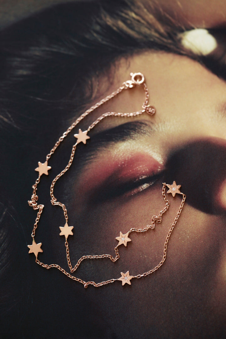 STARS NECKLACE WITH DIAMONDS