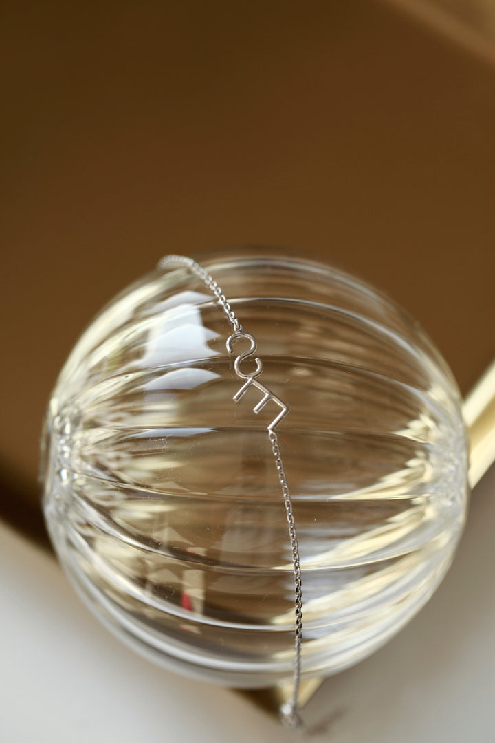 INITIALS BRACELET I. - WHITE GOLD